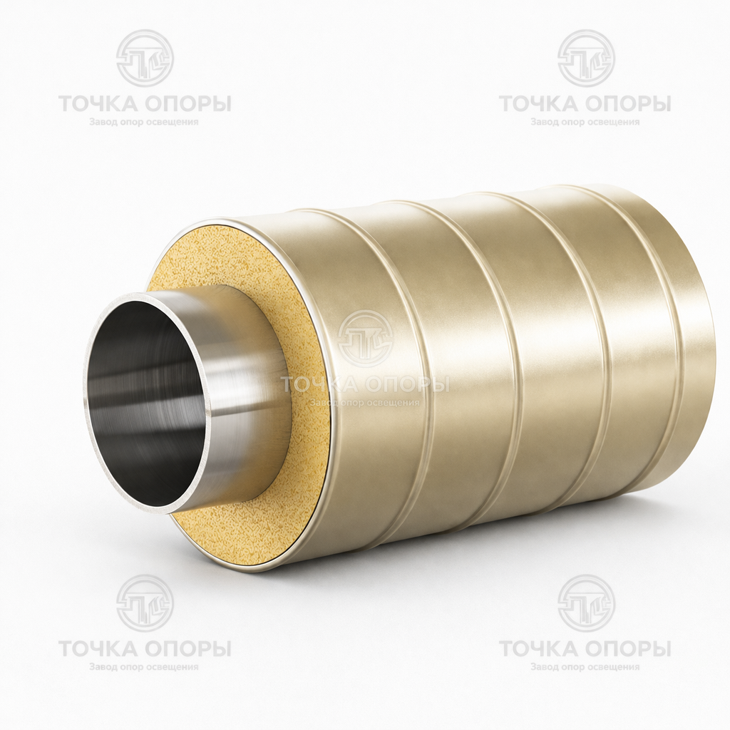 Труба ППУ стальная оболочка 125х32х3 мм ГОСТ 30732-2006