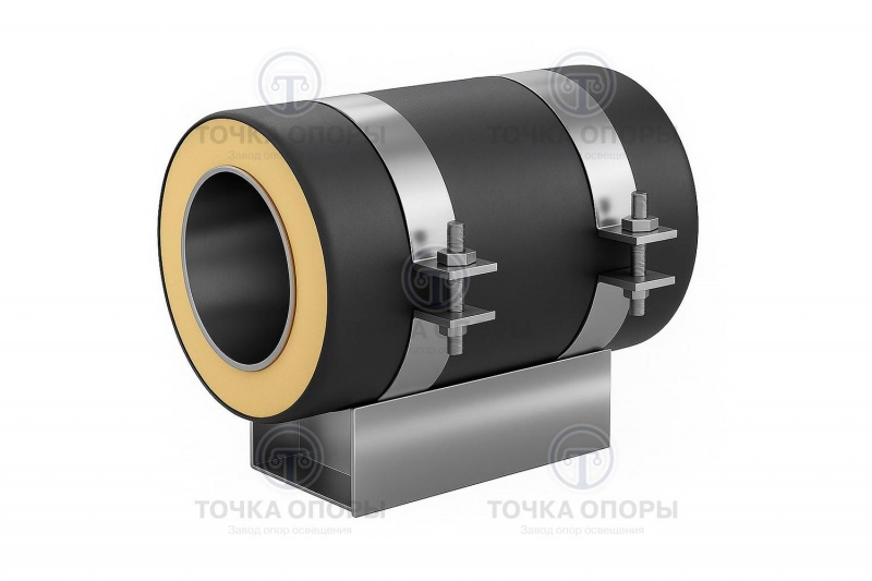 Скользящая опора СПОн 273/500.100 подкладная надземная для труб в ППУ